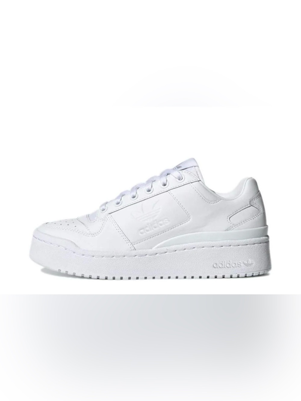 adidas All-White Leather Low-Top Sneakers